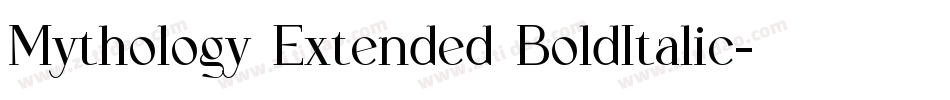 Mythology Extended BoldItalic字体转换